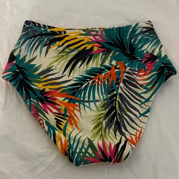 Shade & Shore Tropical High-Waist Bikini Bottom - Picture 3 of 4